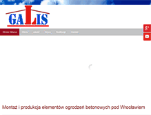Tablet Screenshot of galis.pl
